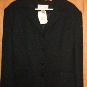 EVAN-PICONE, 18, black blazer, 100% polyester, fully lined, besom pockets